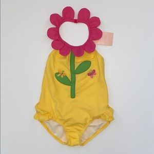 New Gymboree baby girl flower one-piece swimsuit